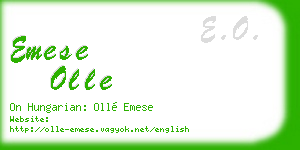 emese olle business card